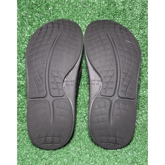 Oofos Ooriginal Recovery Sandals Black Flip Flops Men's Size 8 Women's Size 10 - Picture 8 of 9